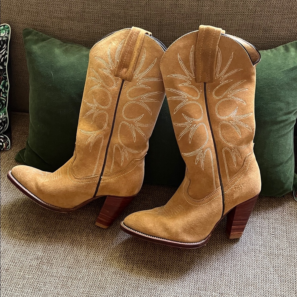 Frye Tan Heeled Boots - Picture 2 of 9